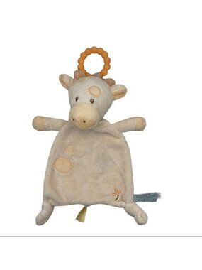 Douglas Baby Giraffe Lovey Plush Teething Ring  Security Blanket 13" x 8"